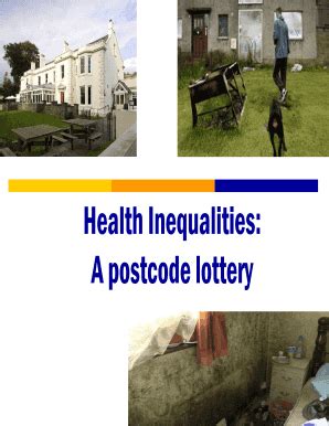 postcode lottery in health inequalities.